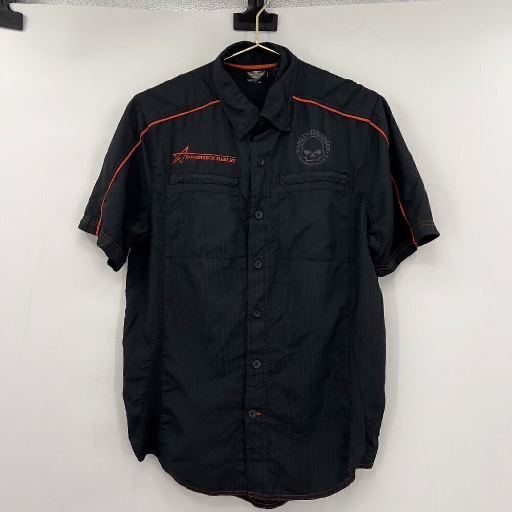 Harley Davidson Mens Roughneck Harley‎ Black Vented performance Skull Shirt M